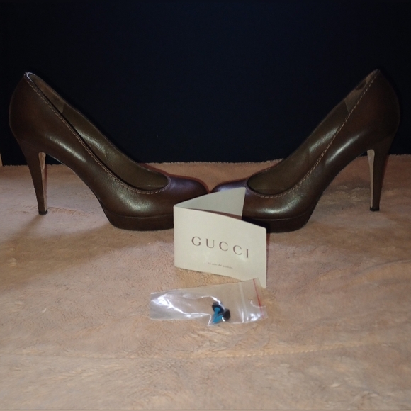 IOB Gucci Sadie Soft Winter Leaf Size 37 women's shoes - Picture 13 of 15